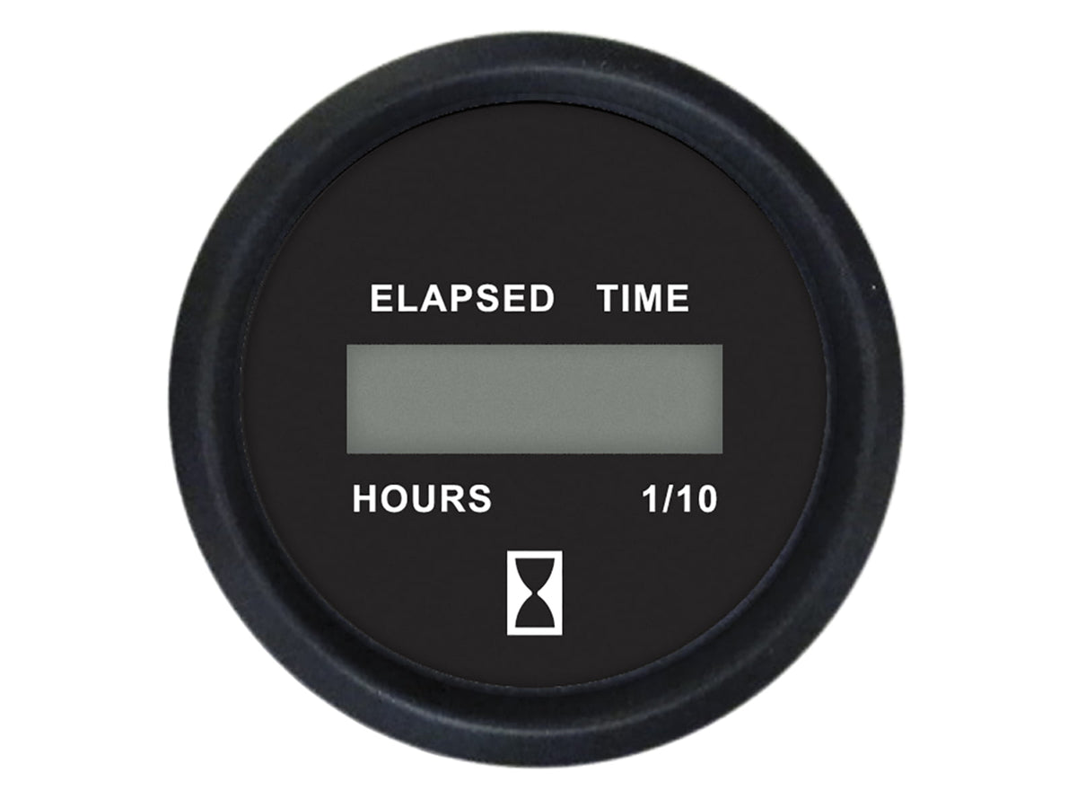 Faria Beede Instruments 2" Digital Hourmeter Gauge - 12-32V - Euro Black 12835