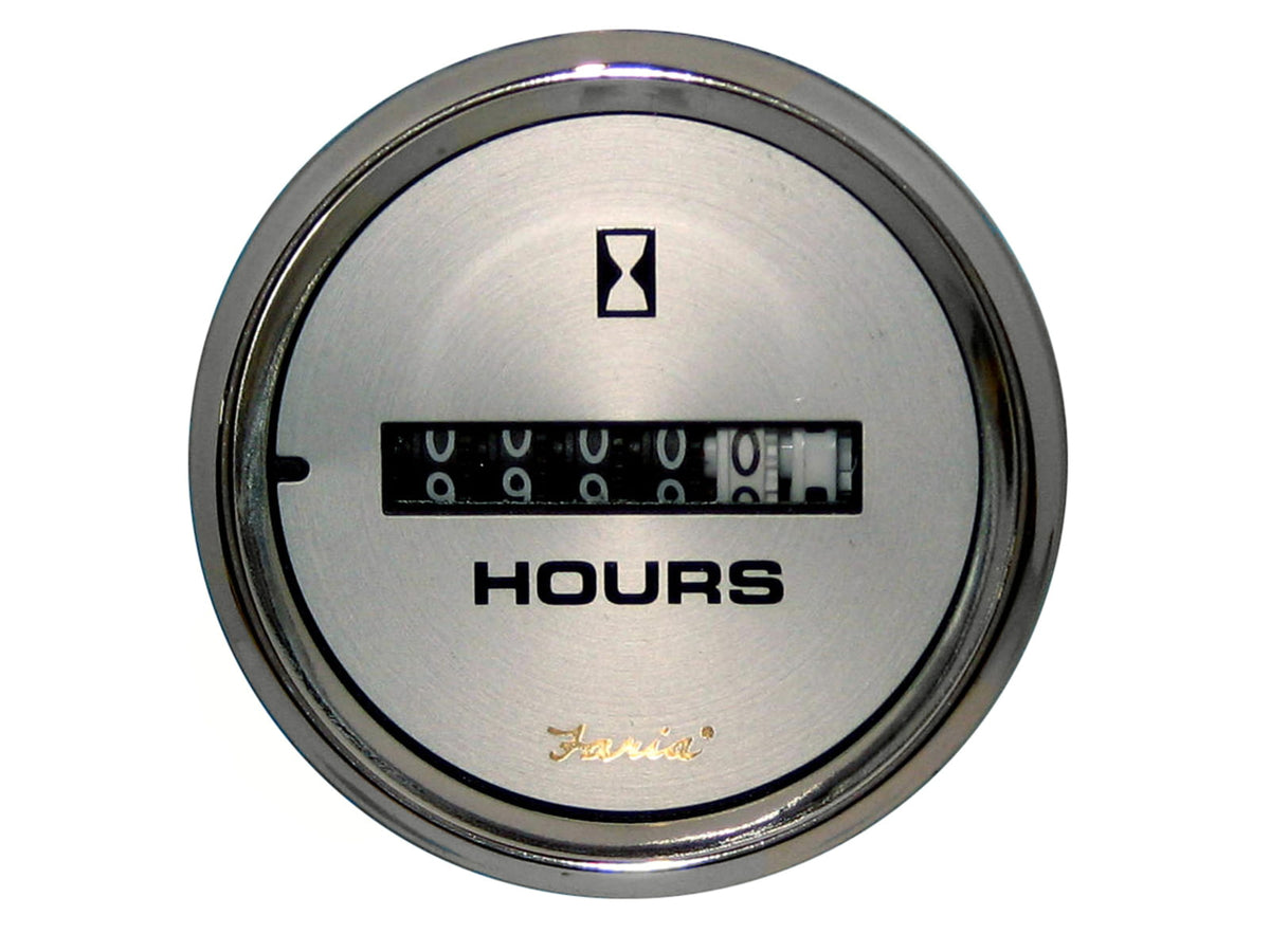 Faria Beede Instruments 2" Hourmeter 10000 Hrs 12-32 VDC Kronos 19020