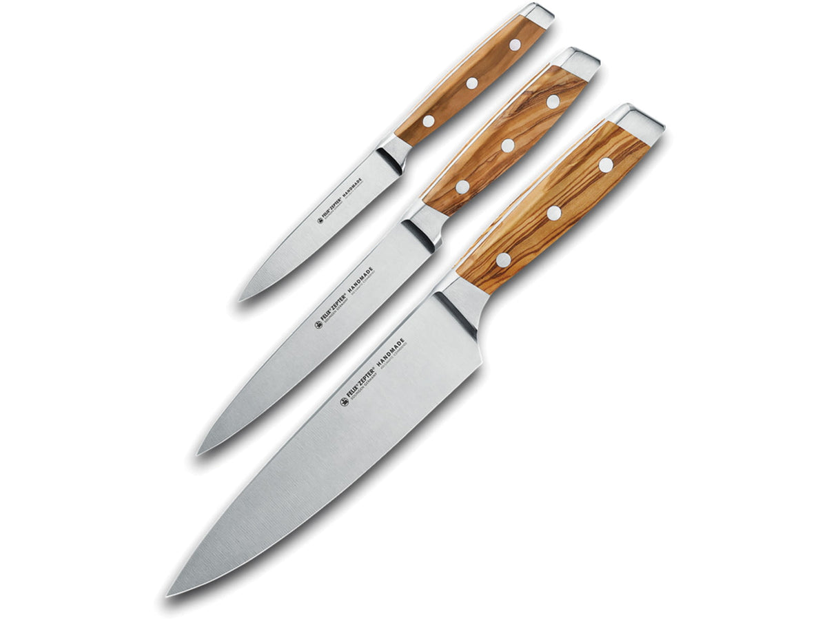 FELIX 3pc Set Olivewood Kitchen Knife 830333