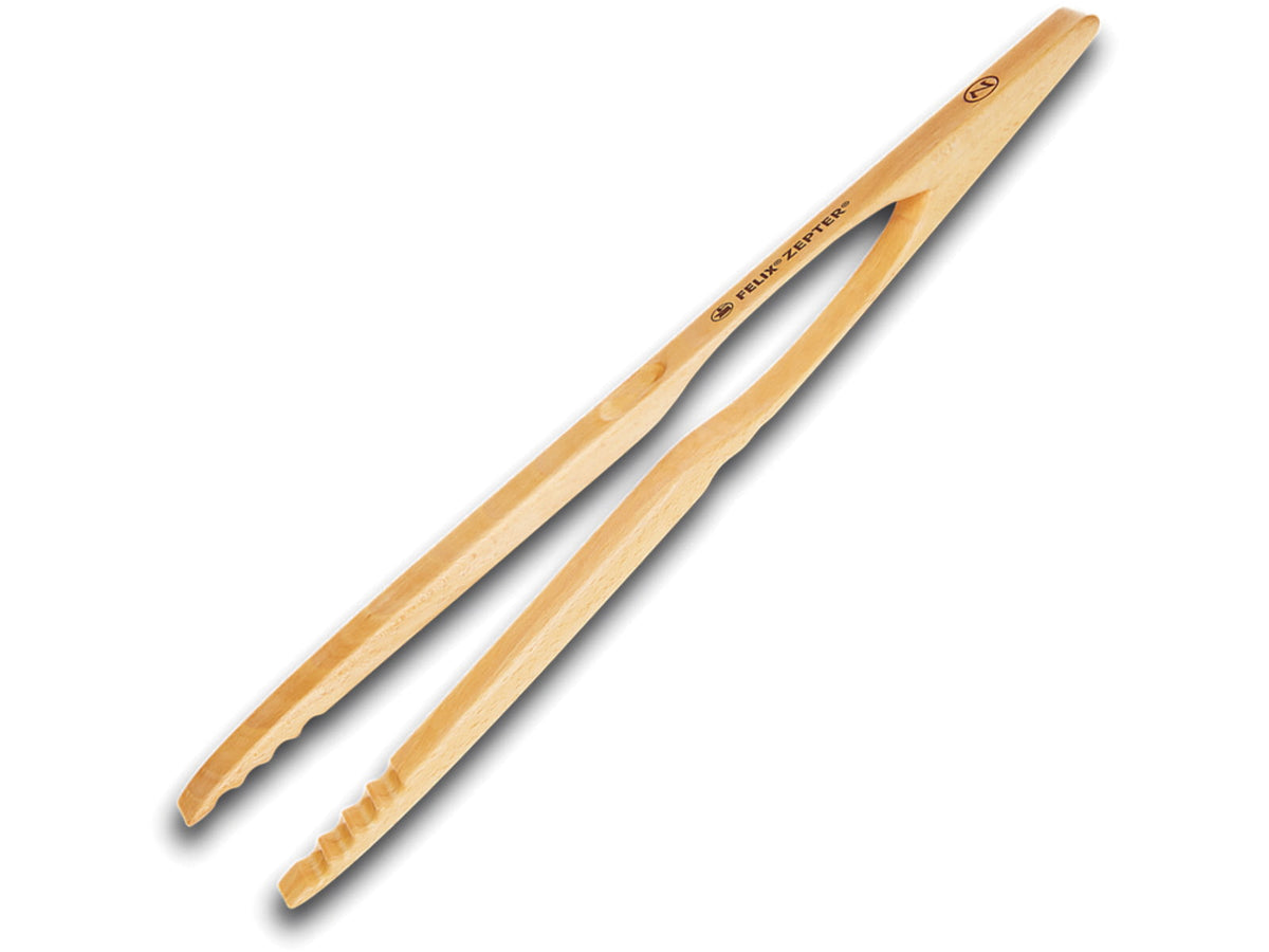 FELIX Medium Barbecue Tong 18 in Overall Oiled Beech Wood Handle 100479