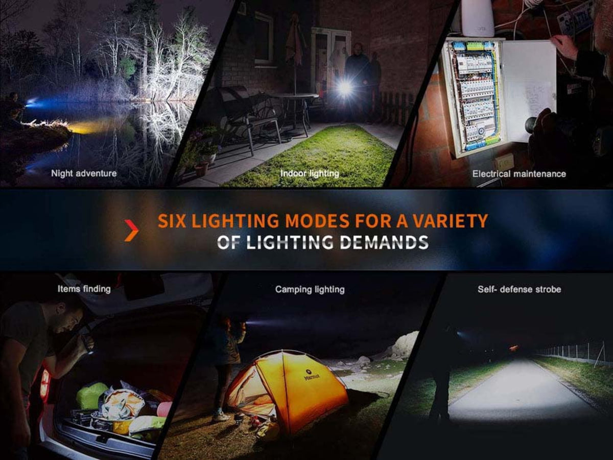 Fenix Lighting E35R Lithium Ion 3100 Lumens Luminus SST70 LED Flashlight Black
