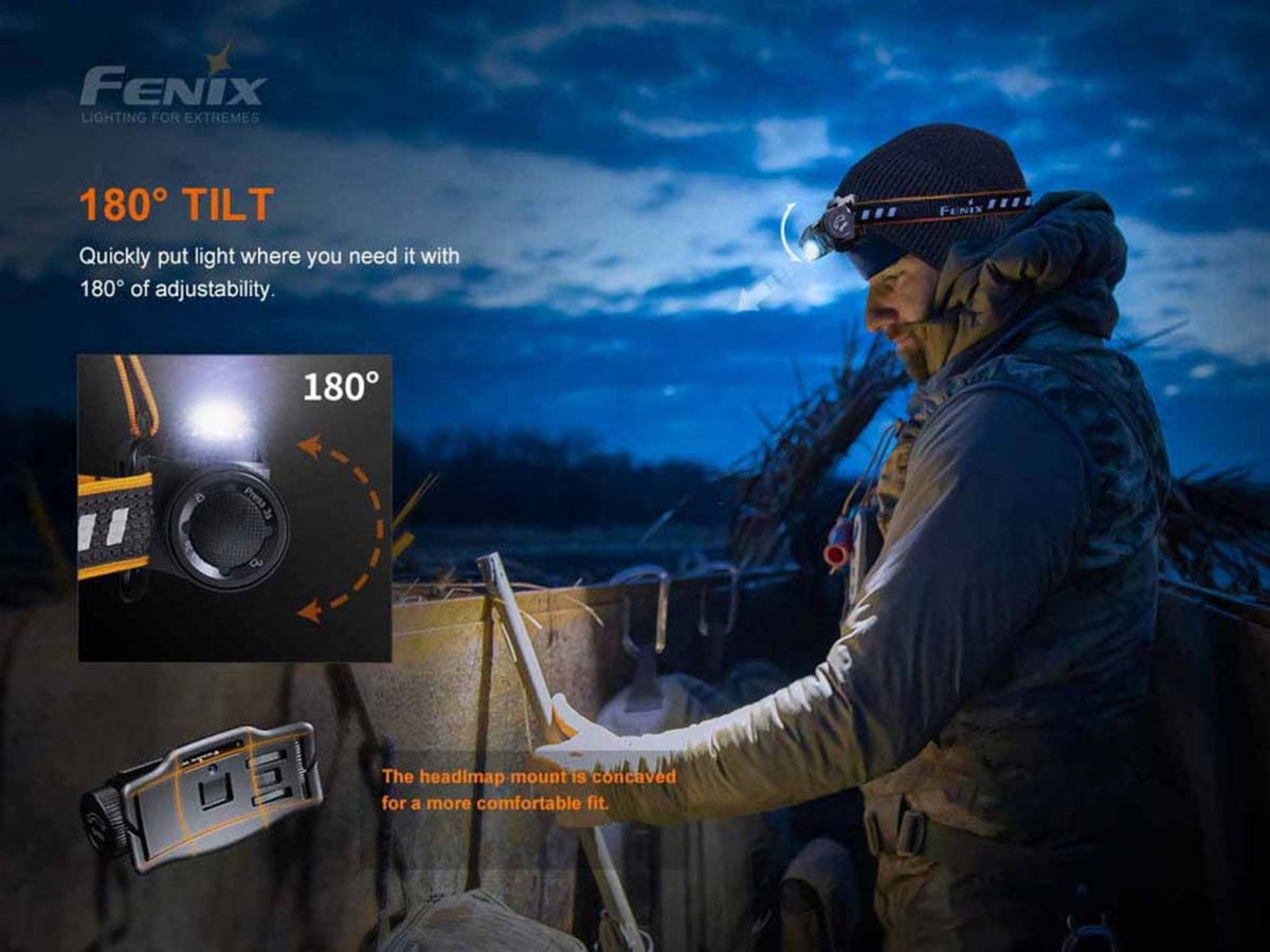 Fenix HM60R Headlamp 1300 Lumen Black Color1 : Black HM60R