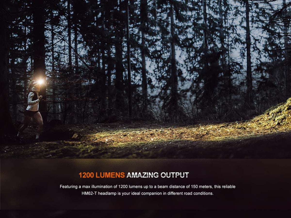 Fenix HM62-T 1200 Lumen Headlamp Black FNX-HM62TSBK