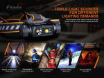 Fenix Lighting HM70R Lithium Ion 1600 Lumens Luminus SST40 LED XP-G2 HE LED 2835 LED Headlamp Black