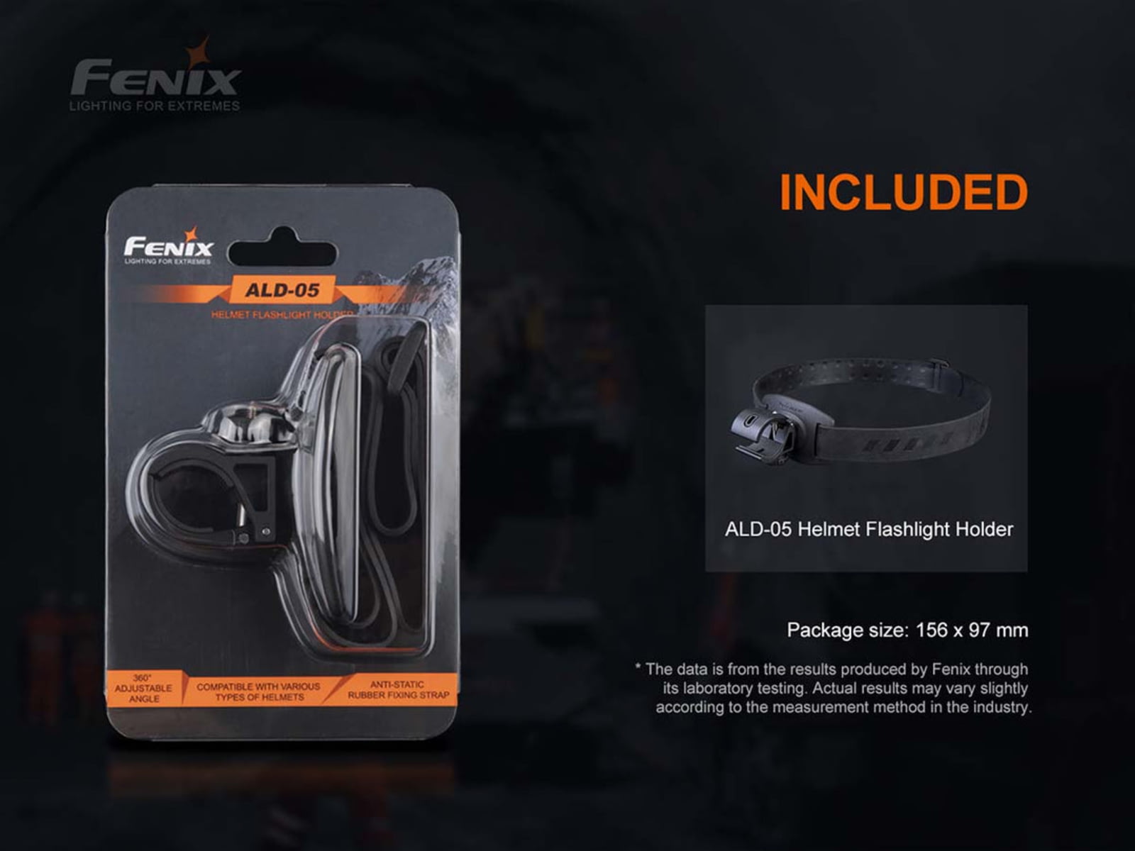Fenix Lighting ALD-05 Helmet Flashlight Holder Black