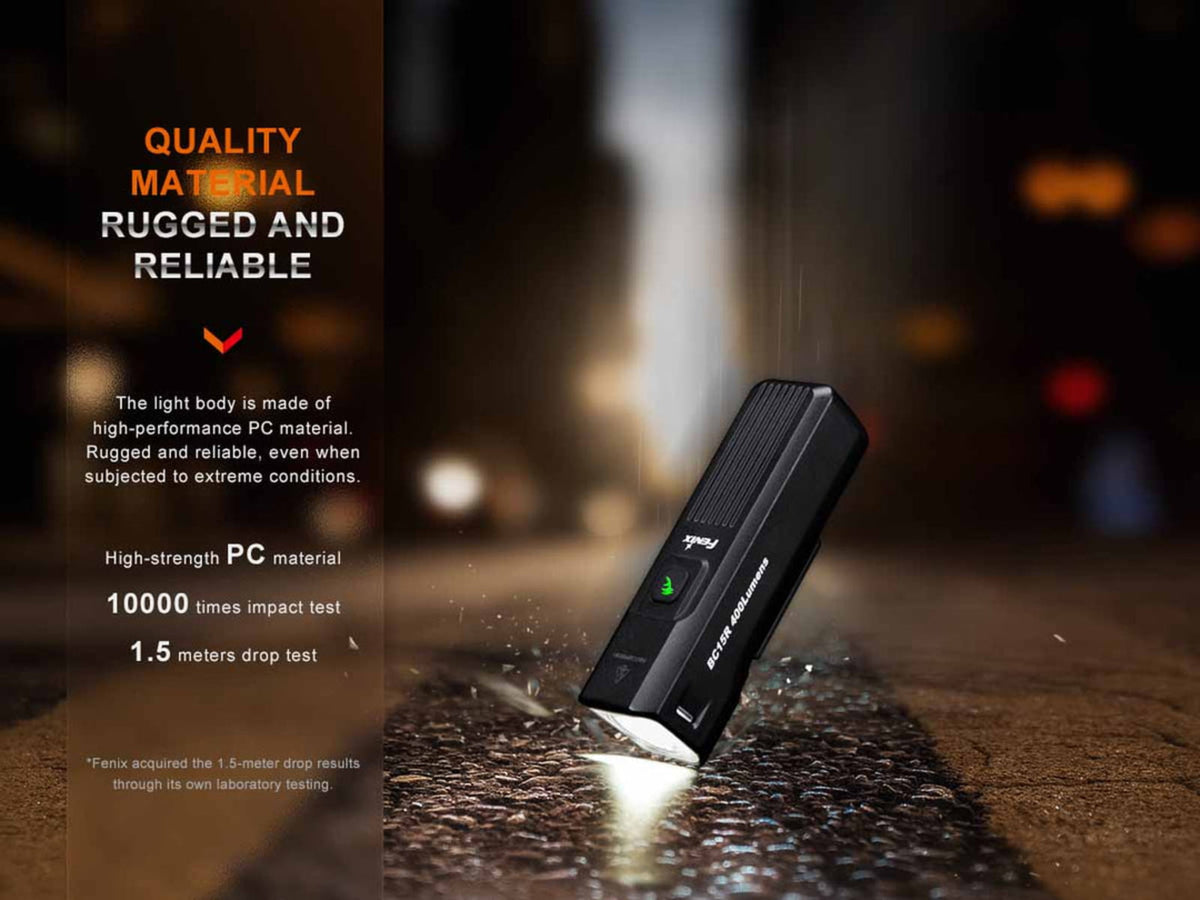 Fenix Lighting BC15R Lithium Ion 400 Lumens Bike Lights Black