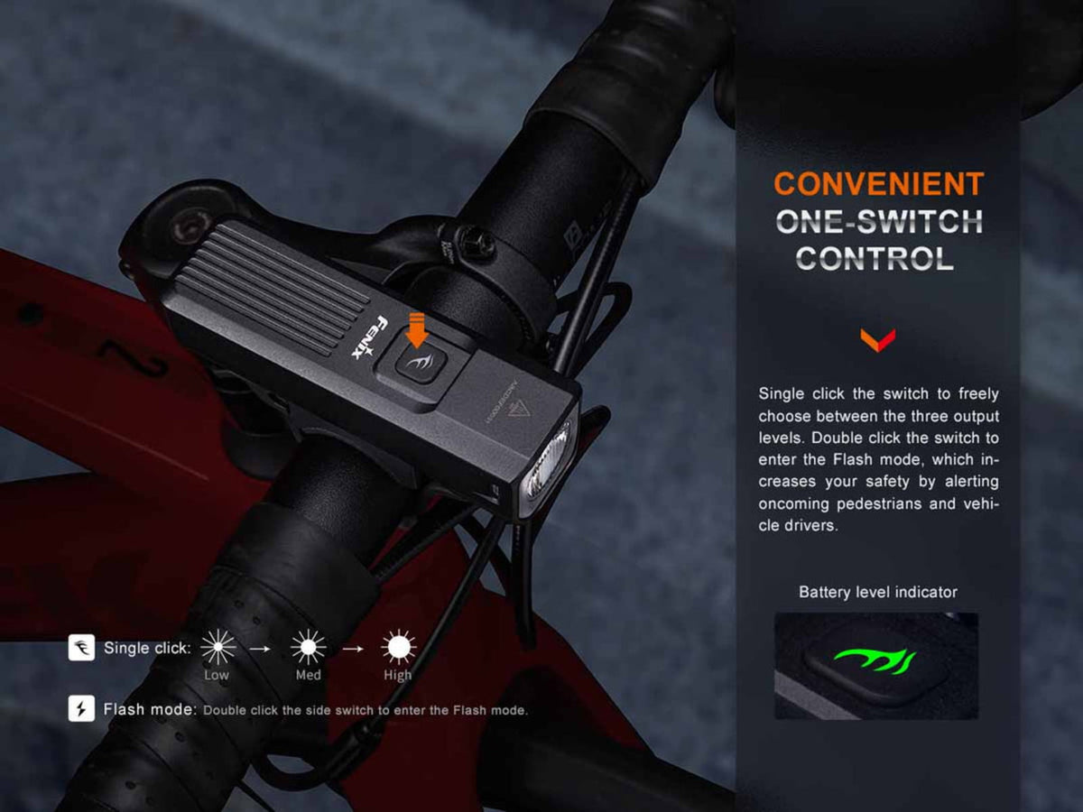 Fenix Lighting BC15R Lithium Ion 400 Lumens Bike Lights Black