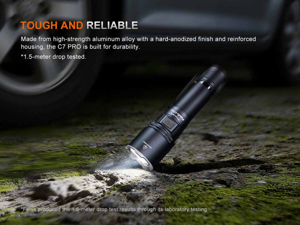 Fenix C7 Pro Lithium Ion 4600 Lumens LED Flashlight Black C7PROBK