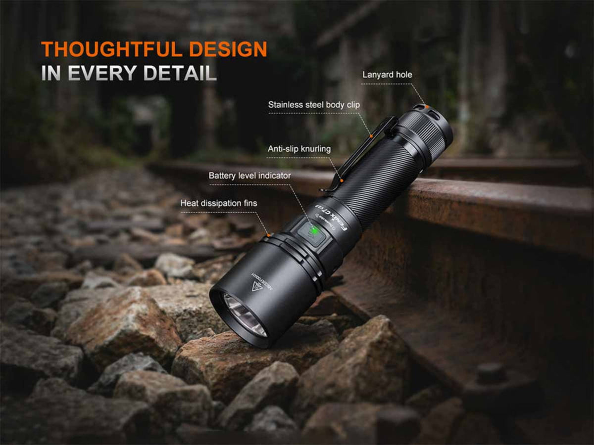 Fenix Lighting C7 V2.0 Lithium Ion 3300 Lumens LED Flashlight Black