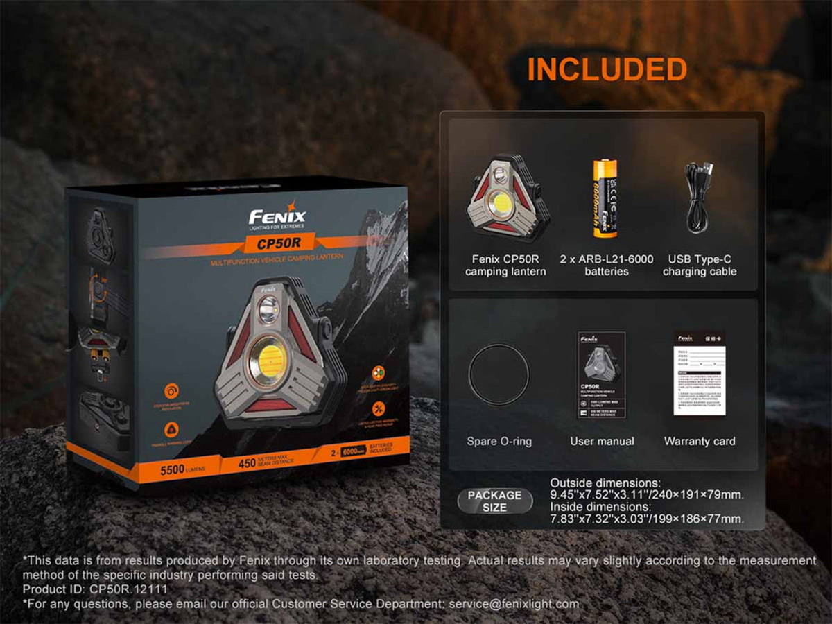 Fenix CP50R Lithium Ion 5500 Lumens Lanterns Gray CP50RXGY