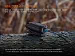 Fenix Lighting E04R Clip On Lithium Ion 300 Lumens LED Flashlight Black