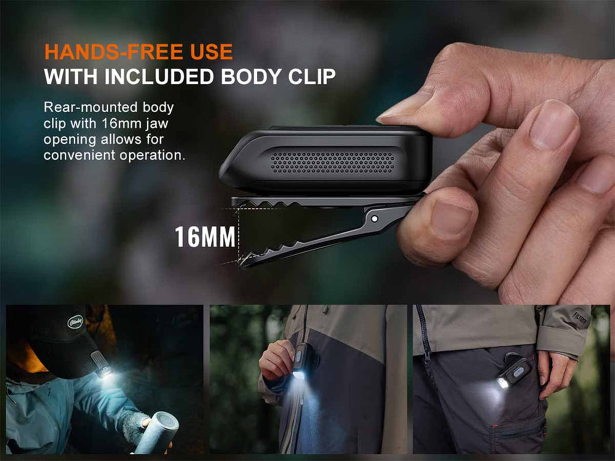 Fenix Lighting E04R Clip On Lithium Ion 300 Lumens LED Flashlight Black