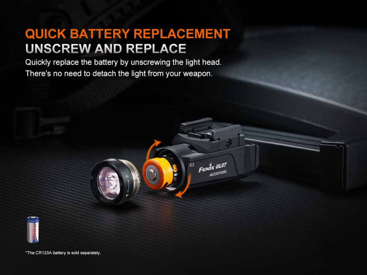 Fenix Lighting GL07 Lithium Ion 700 Lumens Luminus SFT12R LED Flashlight Black