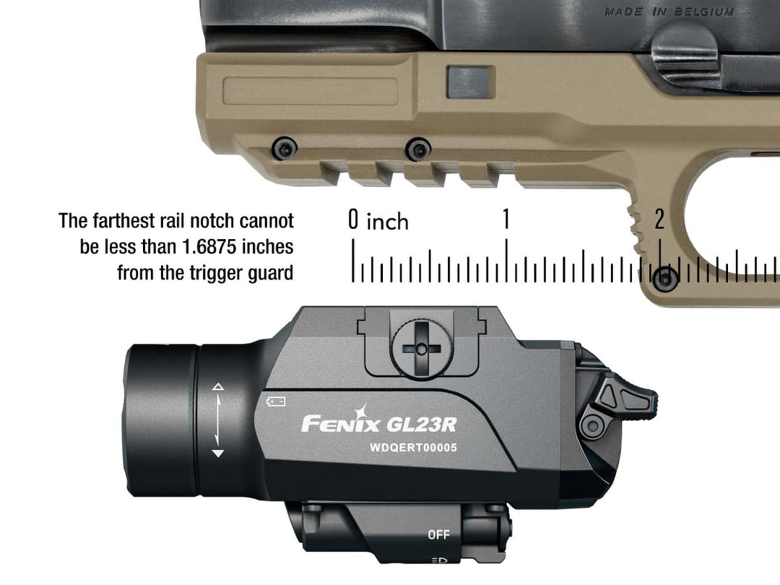 Fenix Lighting GL23R Lithium Ion 1200 Lumens Luminus SFT40 LED Flashlight Black