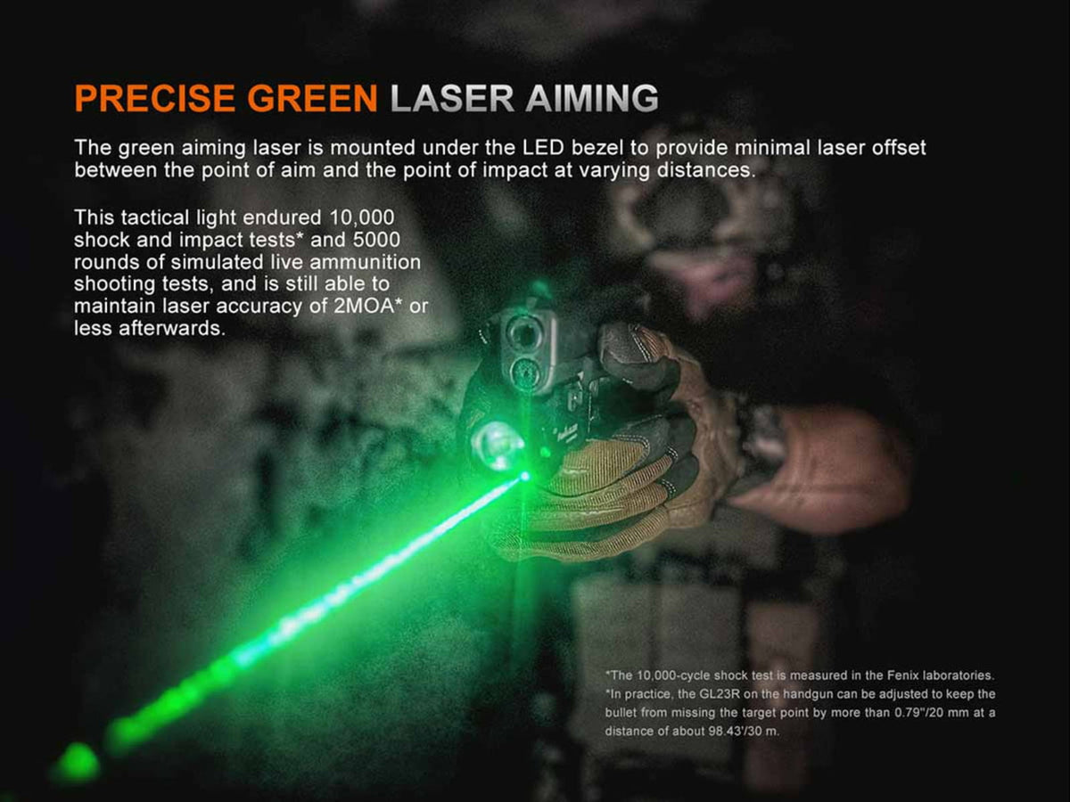 Fenix Lighting GL23R Lithium Ion 1200 Lumens Luminus SFT40 LED Flashlight Black
