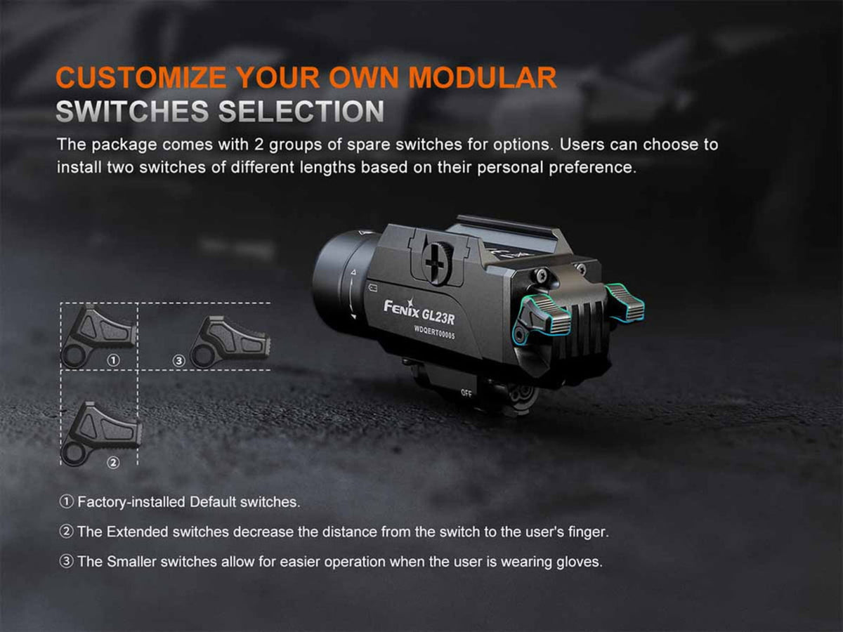 Fenix Lighting GL23R Lithium Ion 1200 Lumens Luminus SFT40 LED Flashlight Black