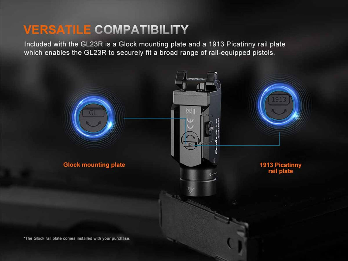 Fenix Lighting GL23R Lithium Ion 1200 Lumens Luminus SFT40 LED Flashlight Black