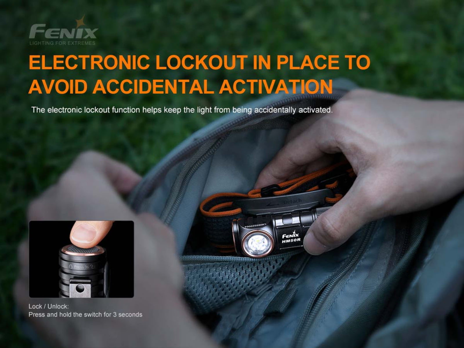 Fenix Lighting HM50R V2.0 Lithium Ion 700 Lumens Cree XP-G3 S4 LED Headlamp Black