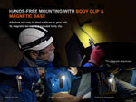 Fenix Lighting HM61R V3 ARB-L18-4000 1800 Lumens LED Headlamp Black HM61RV3BK