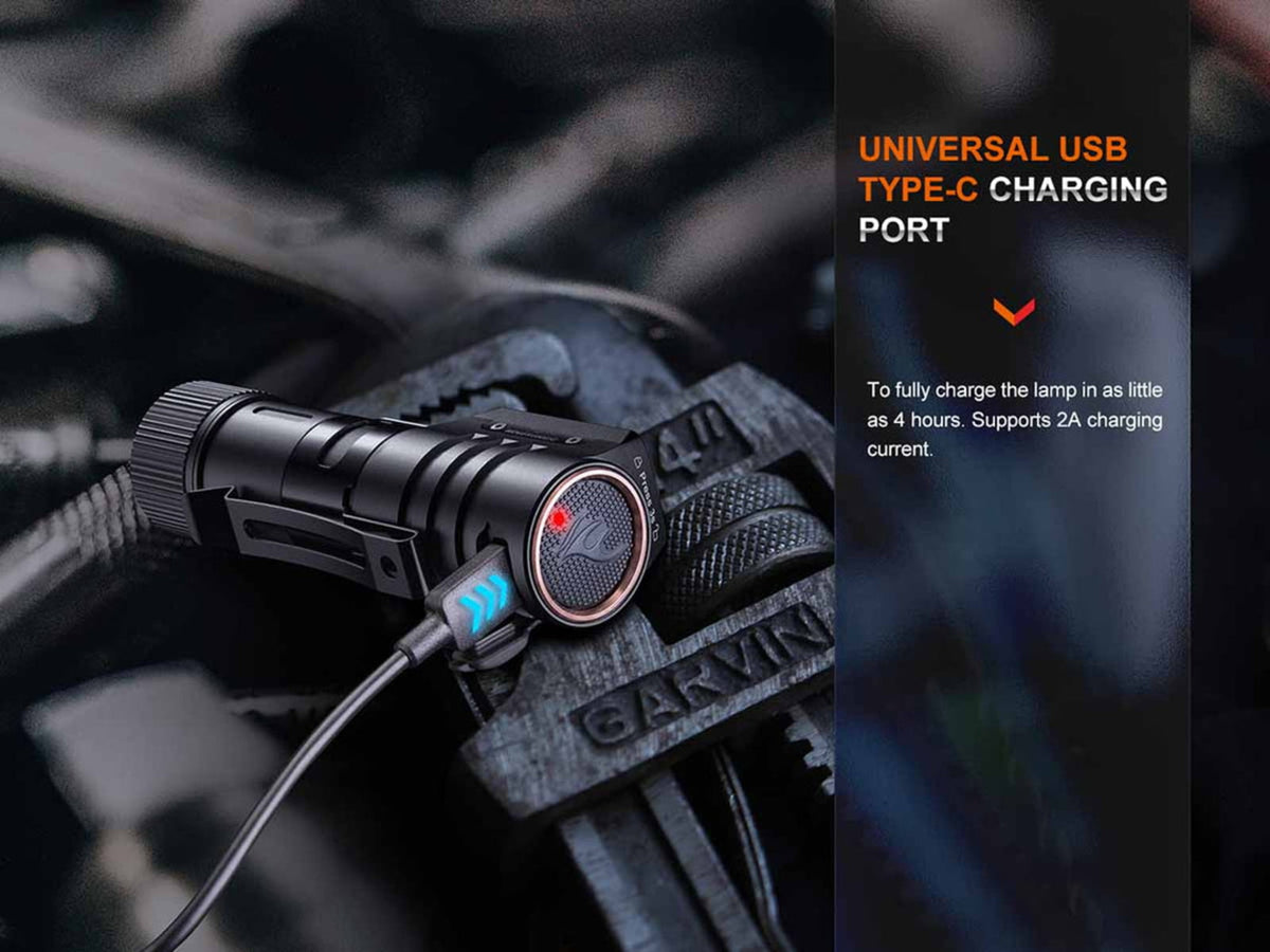 Fenix Lighting HM71R Lithium Ion 2700 Lumens Luminus SFT70 LED Luminus SST20 CRI90 LED Headlamp Black