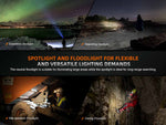Fenix Lighting HM75R Lithium Ion 1600 Lumens Luminus SST40 LED Luminus SST20 LED OSRAM GR QSSPA1.23 LED Headlamp Black