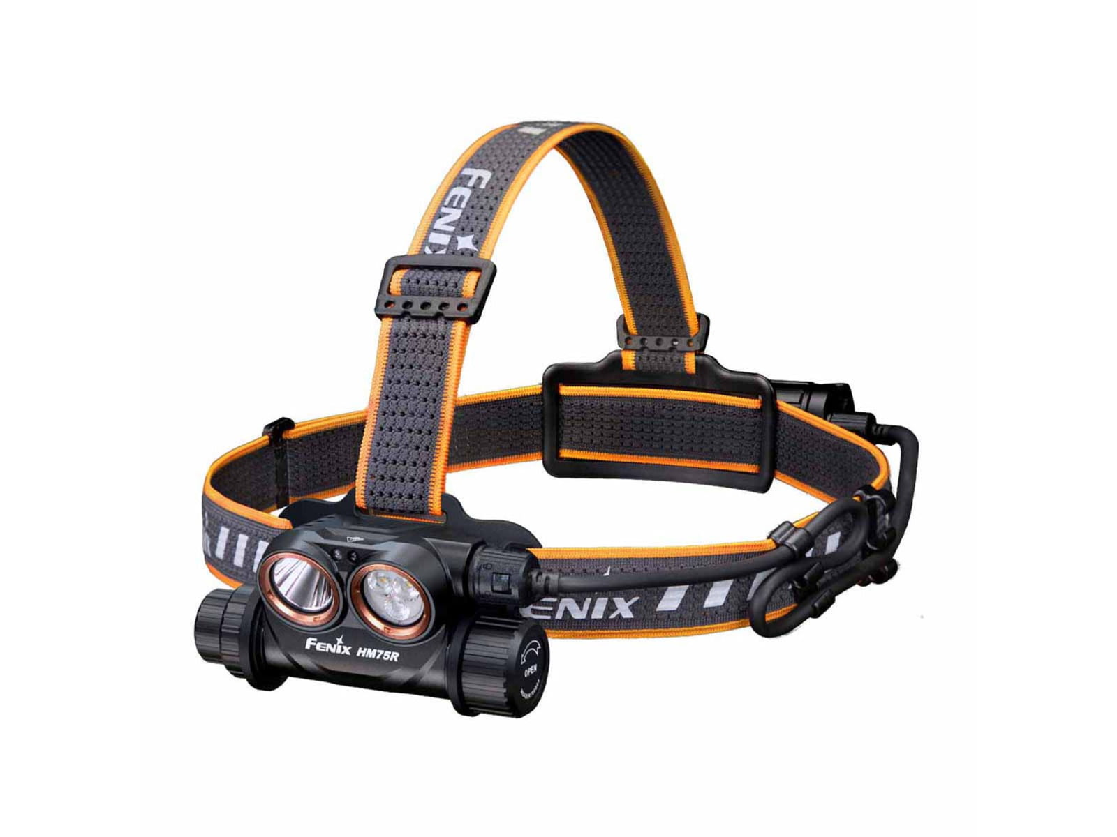 Fenix Lighting HM75R Lithium Ion 1600 Lumens Luminus SST40 LED Luminus SST20 LED OSRAM GR QSSPA1.23 LED Headlamp Black