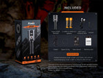 Fenix Lighting LR36R Lithium Ion 10000 Lumens Luminus SST 25 LED CT1-Mini Laser Flashlight Black