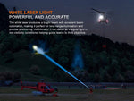 Fenix Lighting LR36R Lithium Ion 10000 Lumens Luminus SST 25 LED CT1-Mini Laser Flashlight Black