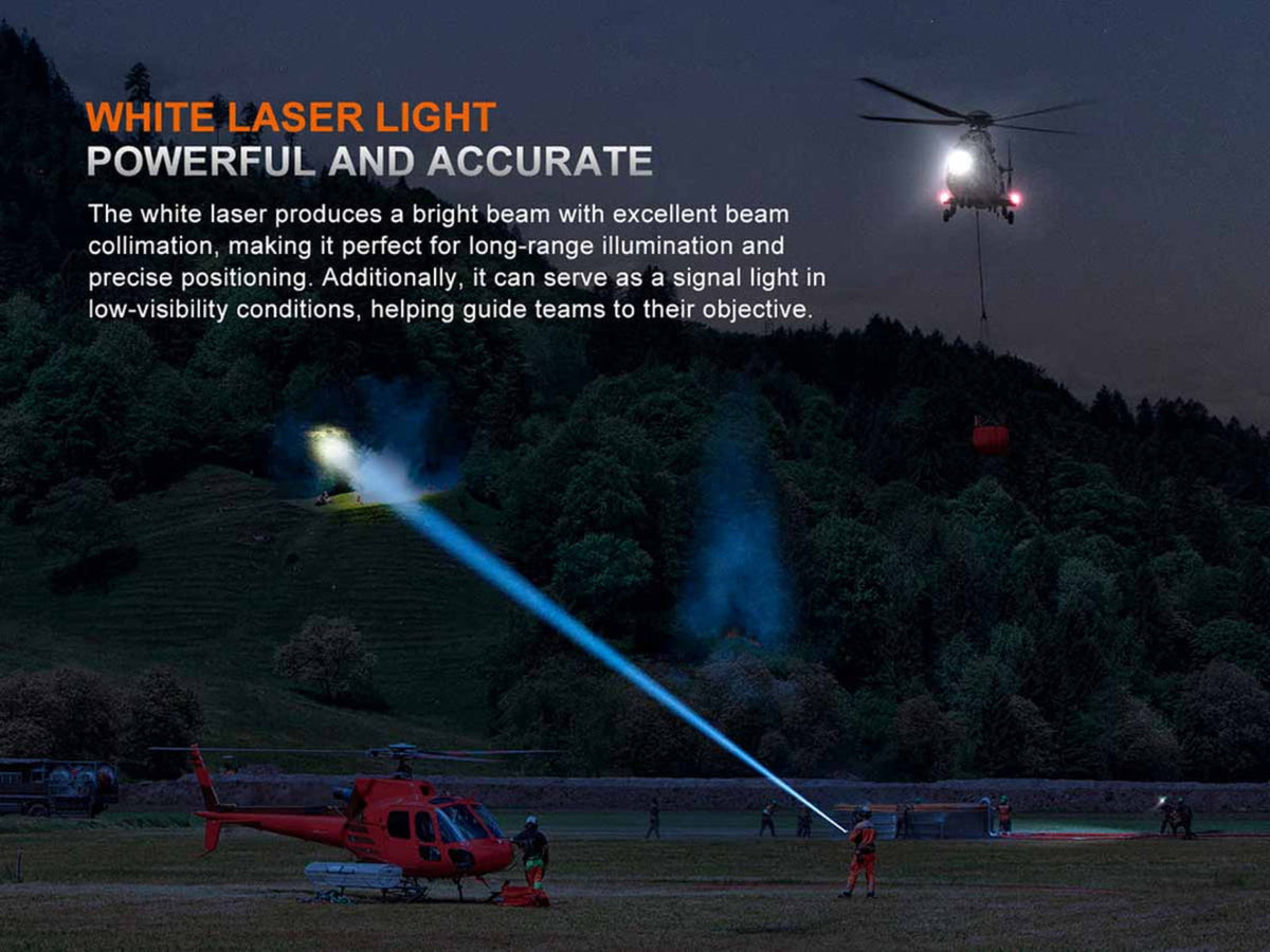 Fenix Lighting LR36R Lithium Ion 10000 Lumens Luminus SST 25 LED CT1-Mini Laser Flashlight Black