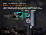 Fenix Lighting LR36R Lithium Ion 10000 Lumens Luminus SST 25 LED CT1-Mini Laser Flashlight Black