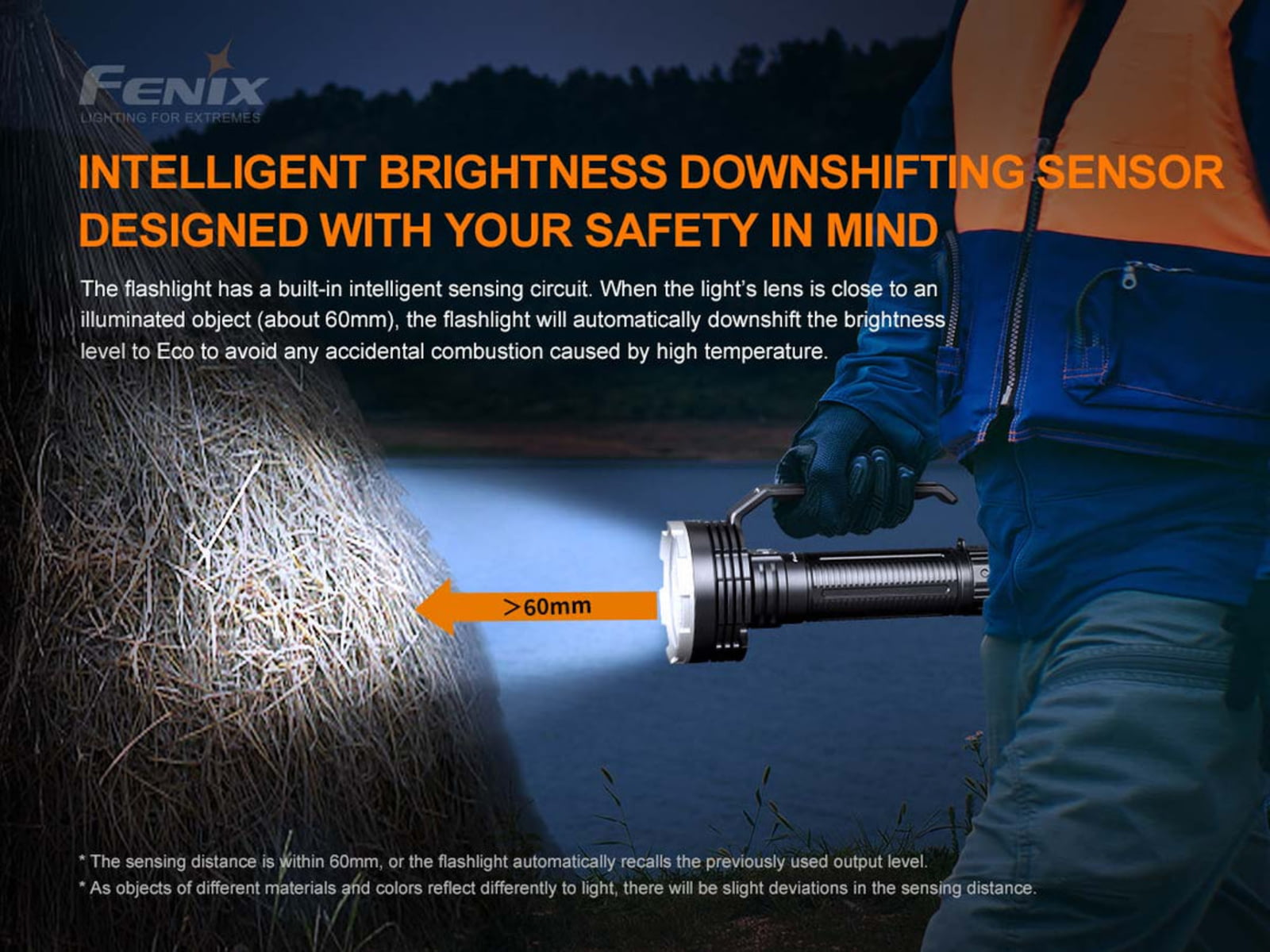 Fenix Lighting LR80R Lithium Ion 18000 Lumens Luminus SST70 LED Flashlight Black