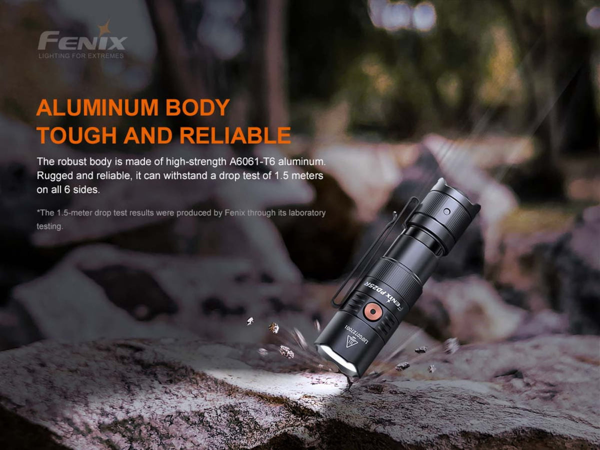 Fenix Lighting PD25R 800 Lumens Luminus SST20 LED Flashlight Black PD25RSTBK