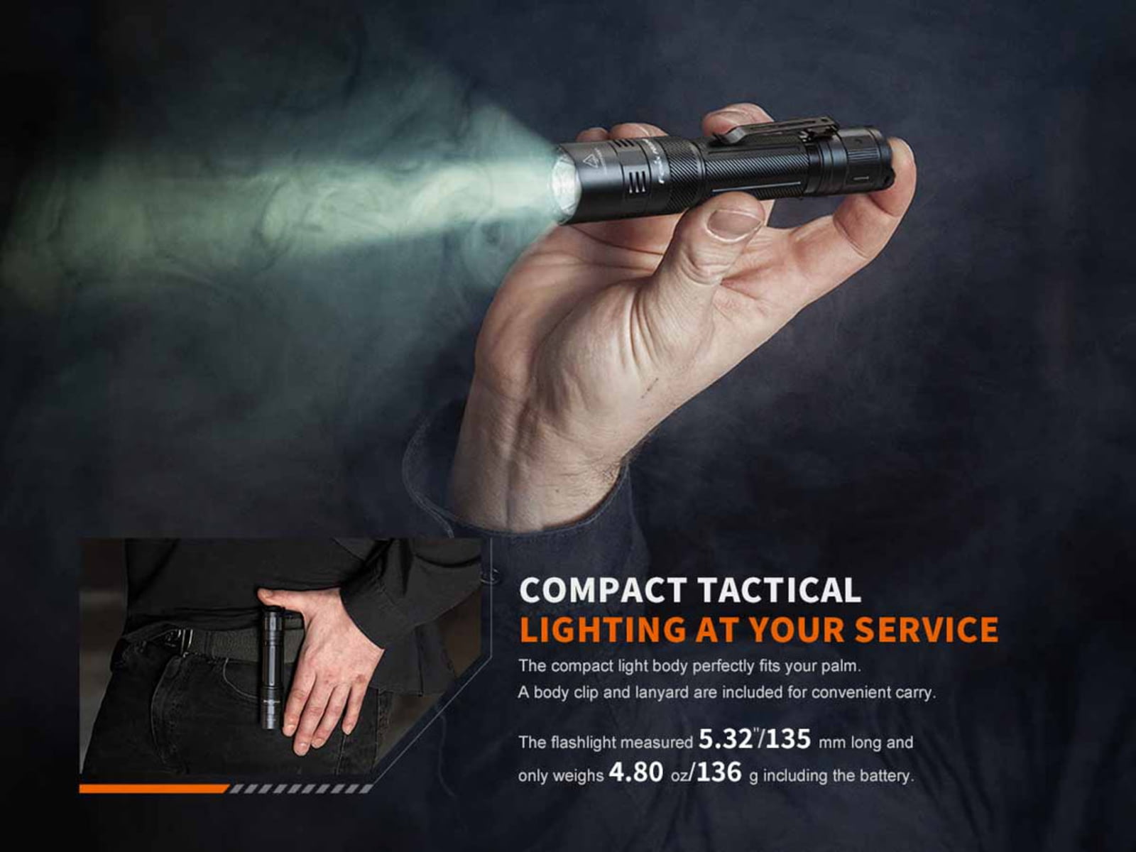 Fenix Lighting PD32R Lithium Ion 1400 Lumens Luminus SFT40 LED Flashlight Black