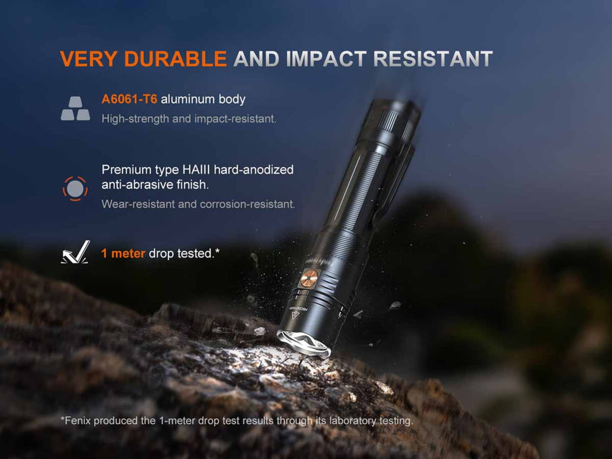 Fenix Lighting PD36R ACE Lithium Ion 3000 Lumens Luminus SFT70 Gen2 LED Flashlight Black PD36RACBK