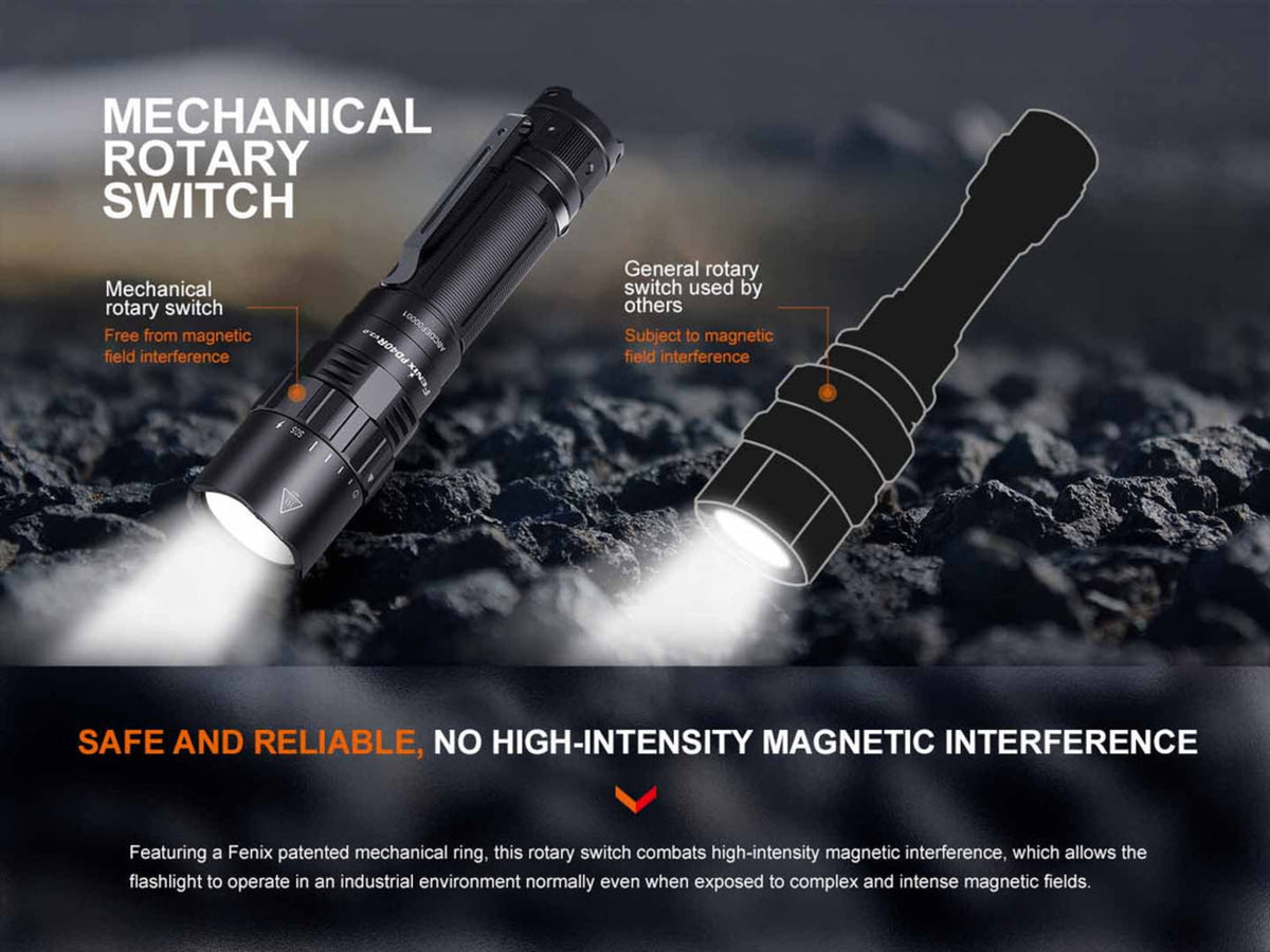 Fenix Lighting PD40R V3.0 Lithium Ion 3000 Lumens Luminus SFT70 LED Flashlight Black