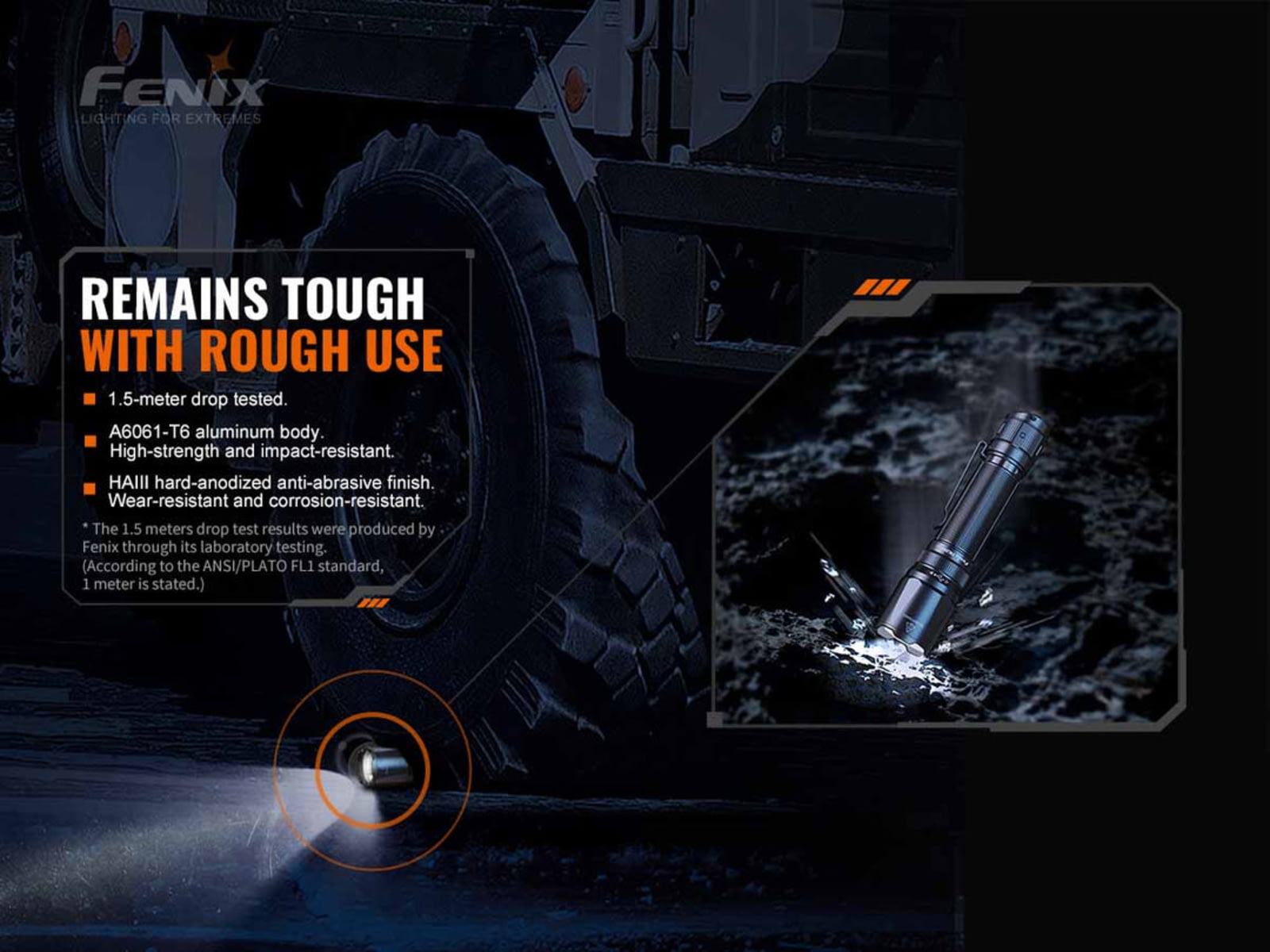 Fenix Lighting TK20R V2.0 Lithium Ion 3000 Lumens Luminus SFT70 LED Flashlight Black