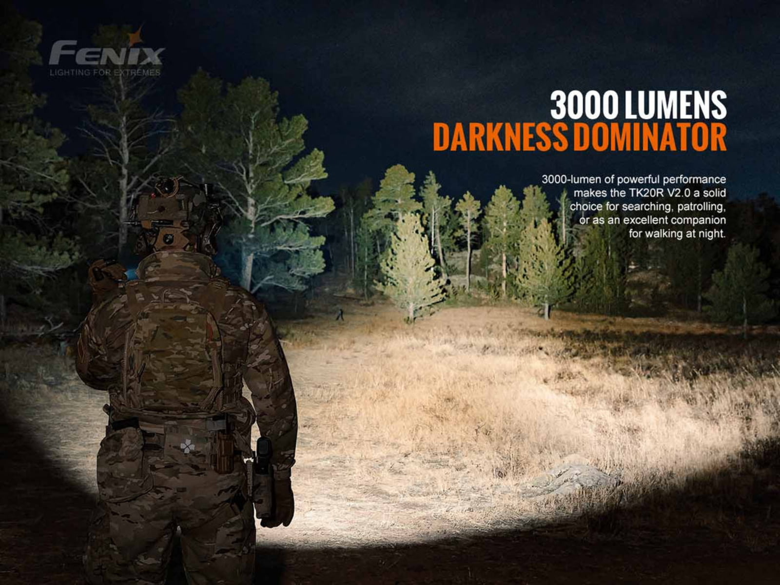 Fenix Lighting TK20R V2.0 Lithium Ion 3000 Lumens Luminus SFT70 LED Flashlight Black