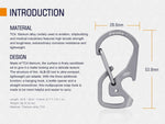 Fenix ALB-20 Snap Hook Carabiner Silver ALB-20