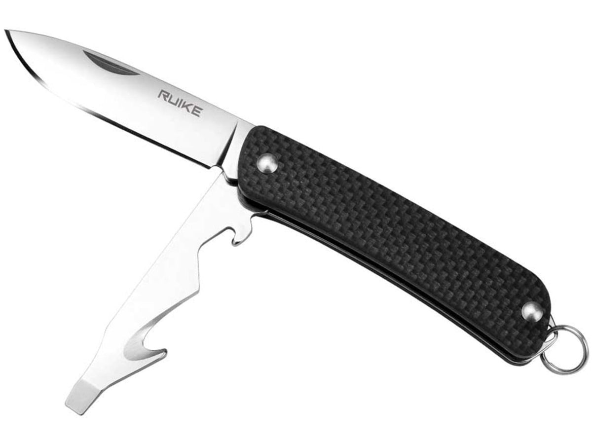 RUIKE S21 Multifunction Knife 2.1in 14C28N Stainless Steel Clip Point Plain Blade Black S21-B