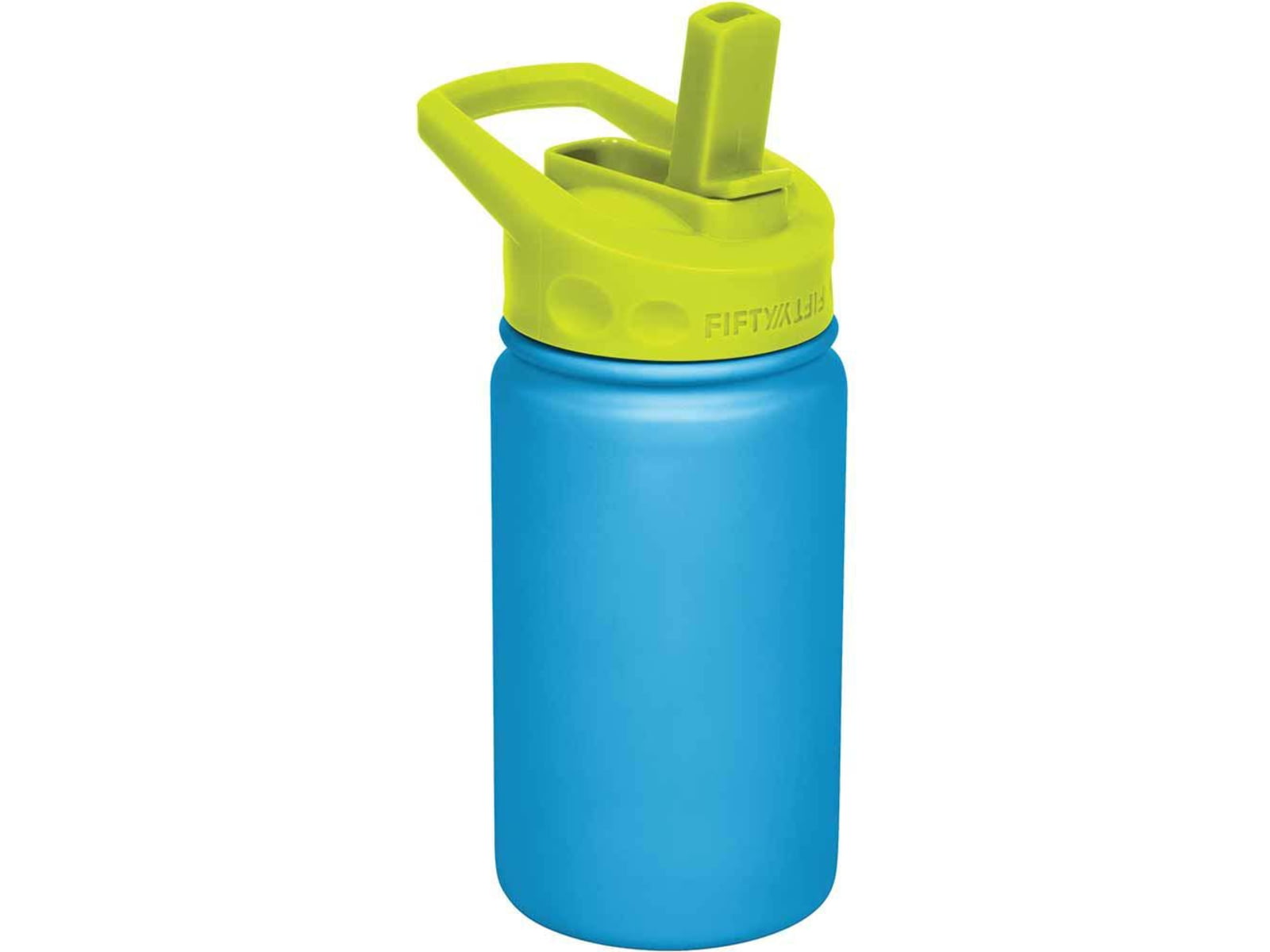 Fifty/Fifty 12oz Kid's Bottle w/ Wide Mouth Straw Lid Crate Blue K12000005