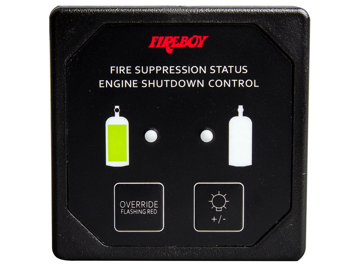 Fireboy-Xintex Deluxe Helm Display w/Membrane Switch Remote Horn & LEDs f/Engine Shutdown System - Black Bezel Display DU-SBH-20-R
