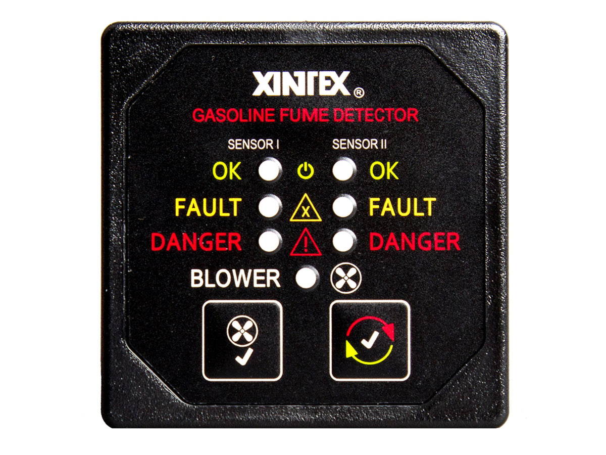 Fireboy-Xintex Gasoline Fume Detector & Blower Control w/2 Plastic Sensors - Black Bezel Display G-2BB-R