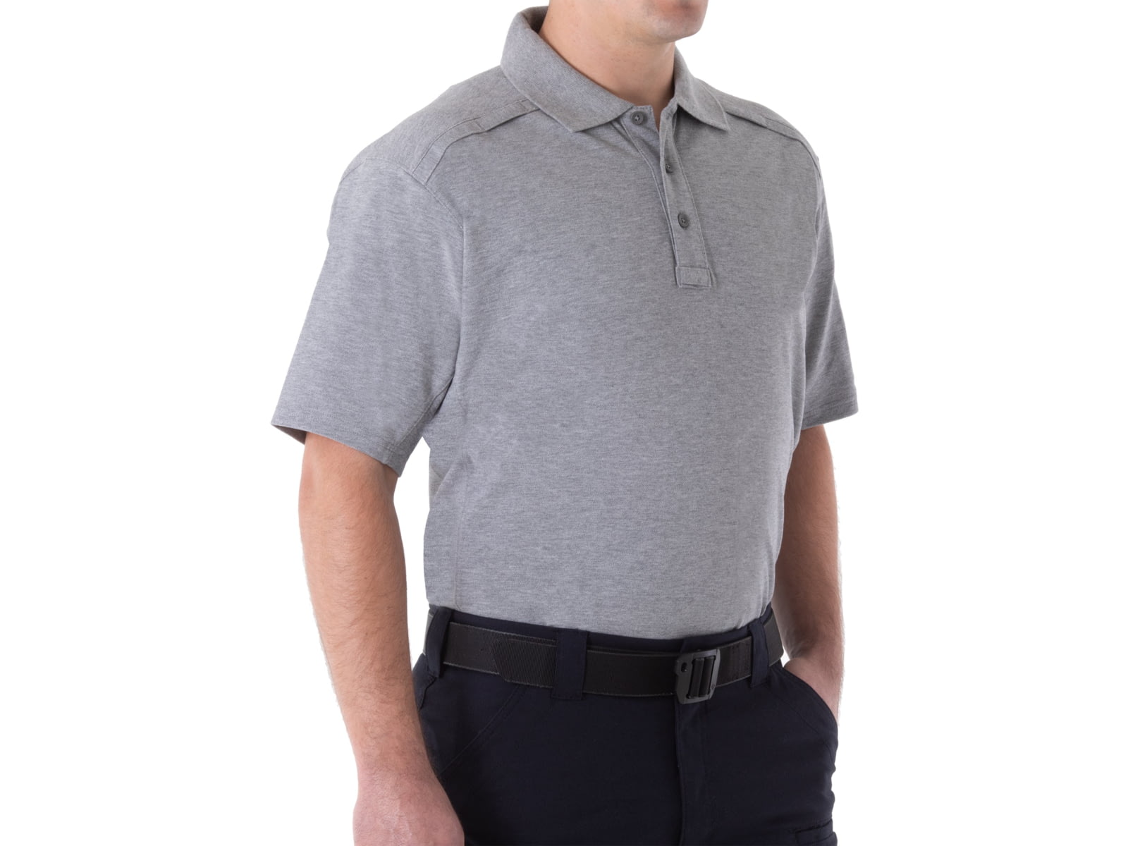 First Tactical Cotton Short Sleeve Polo - Men's Heather Gray 5XL 112508-016-5XL