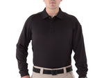 First Tactical Performance Long Sleeve Polo - Mens Black 3XL