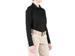 First Tactical Performance Long Sleeve Polo - Womens Black Extra Large