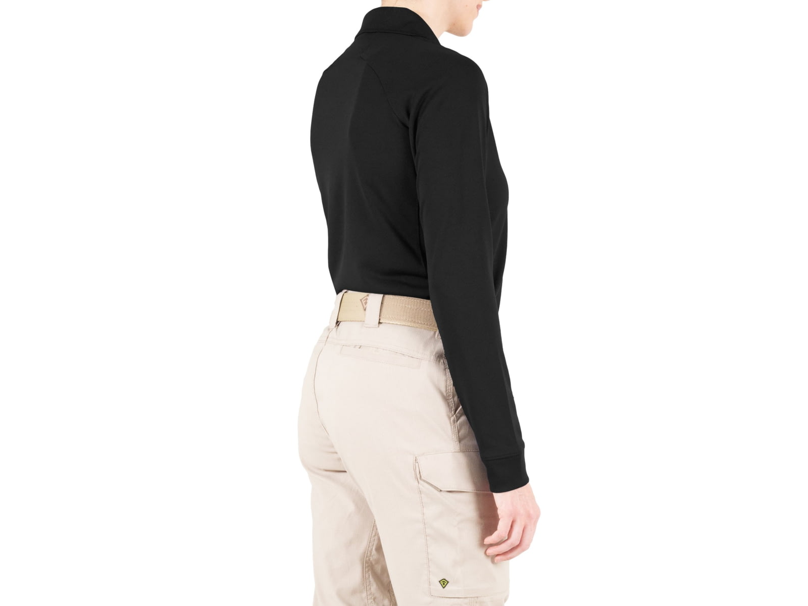 First Tactical Performance Long Sleeve Polo - Womens Black Extra Large