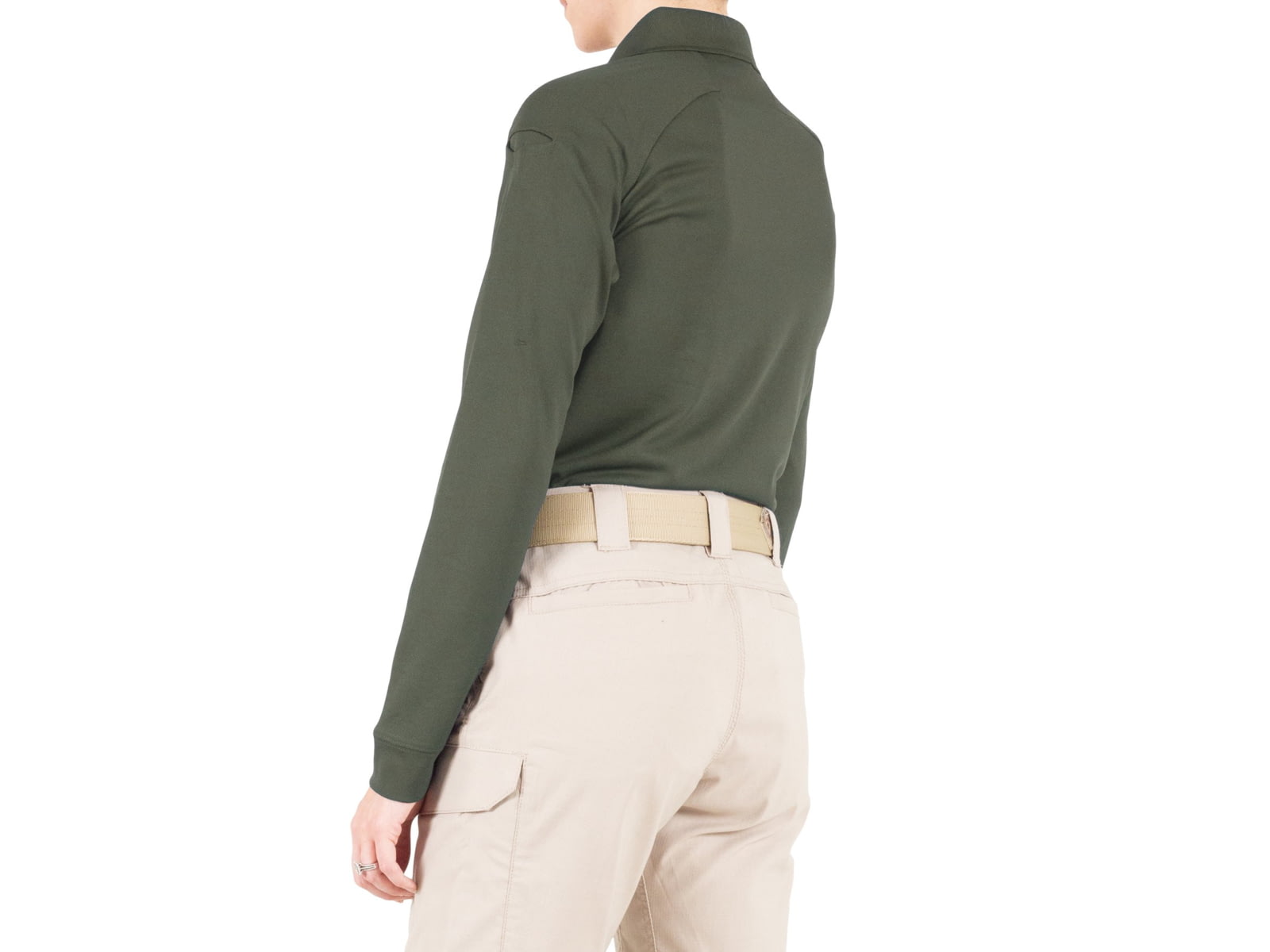First Tactical Performance Long Sleeve Polo - Womens Black Extra Large