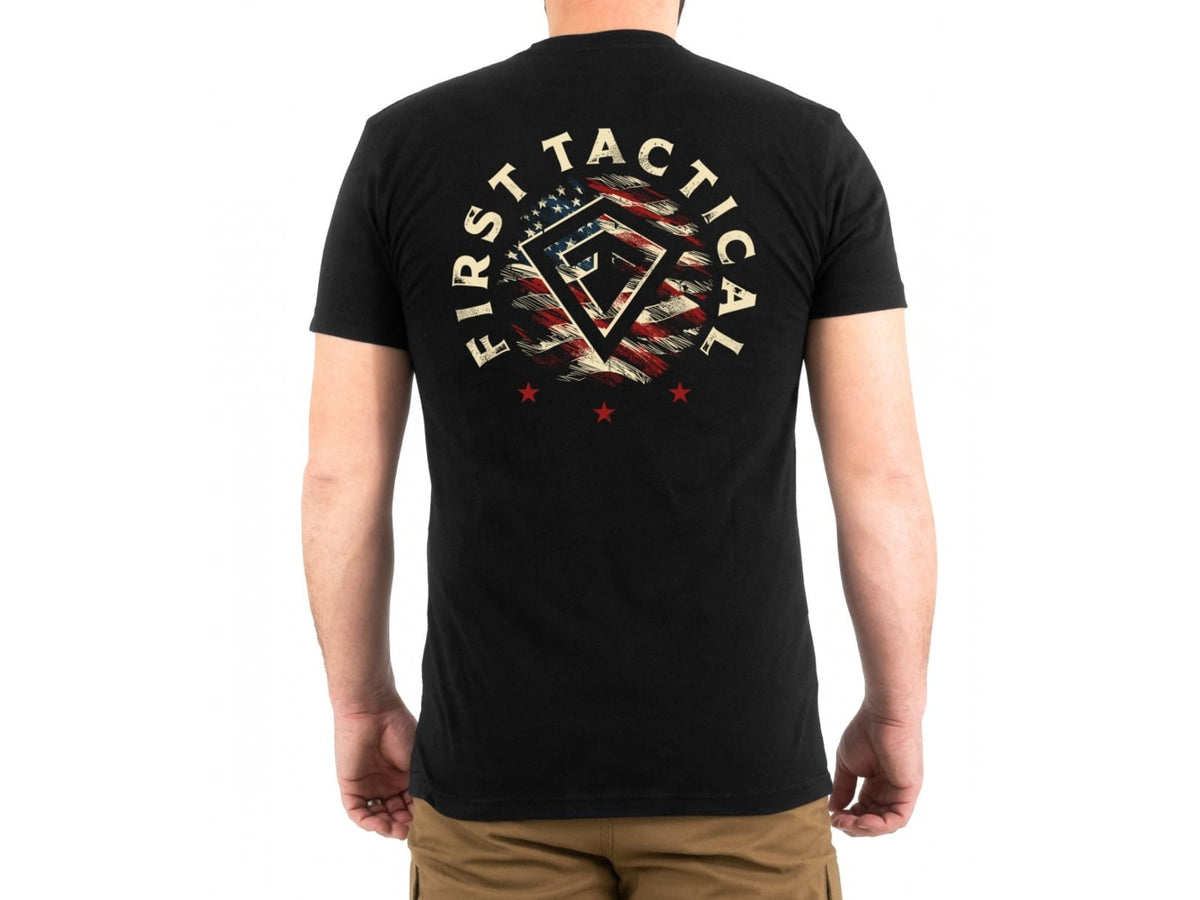 First Tactical Stars and Stripes Spear T-Shirt - Men's Black