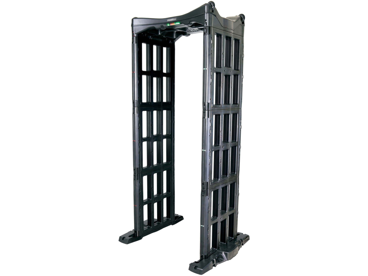 Fisher Security M-Scope 220V Portable Walkthrough Security Metal Detector Black MSCOPE-220