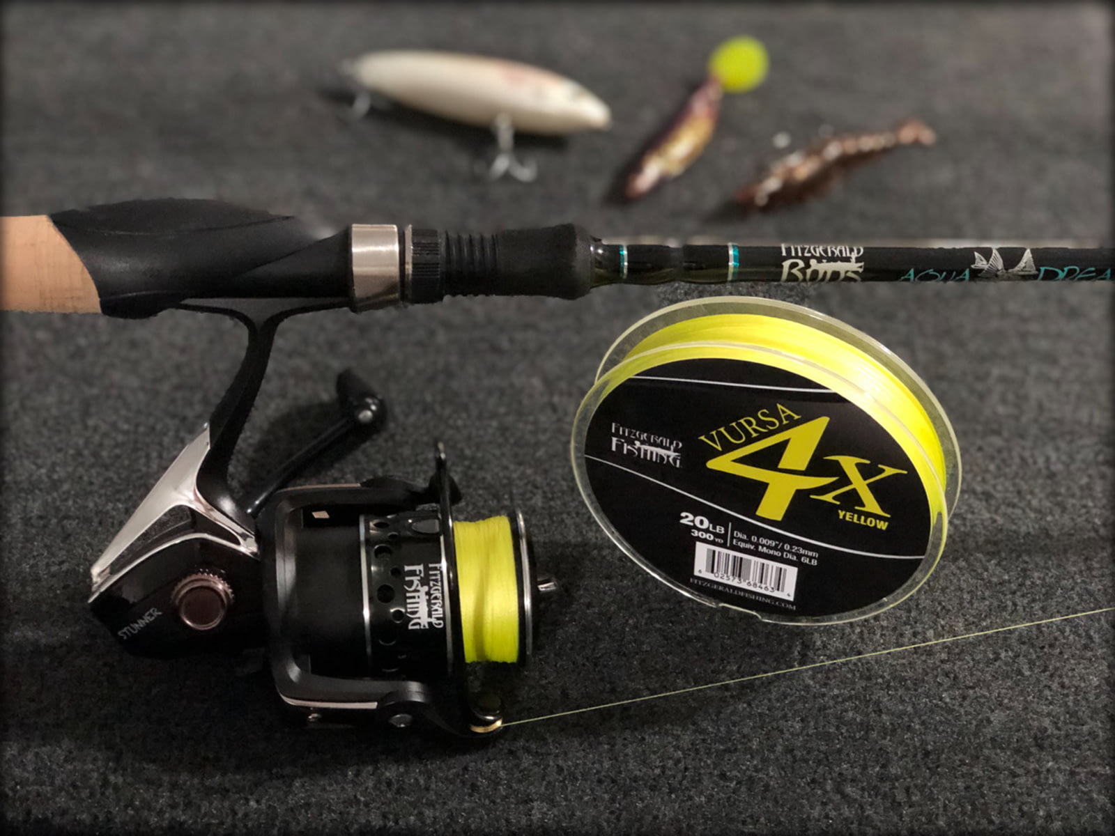 Fitzgerald Fishing Vursa Braid 4X Line 30lb Yellow 300yds